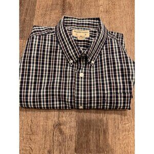 Duluth Trading Co Wrinkle Fighter Long‎ Sleeve Buttondown Shirt Mens XL